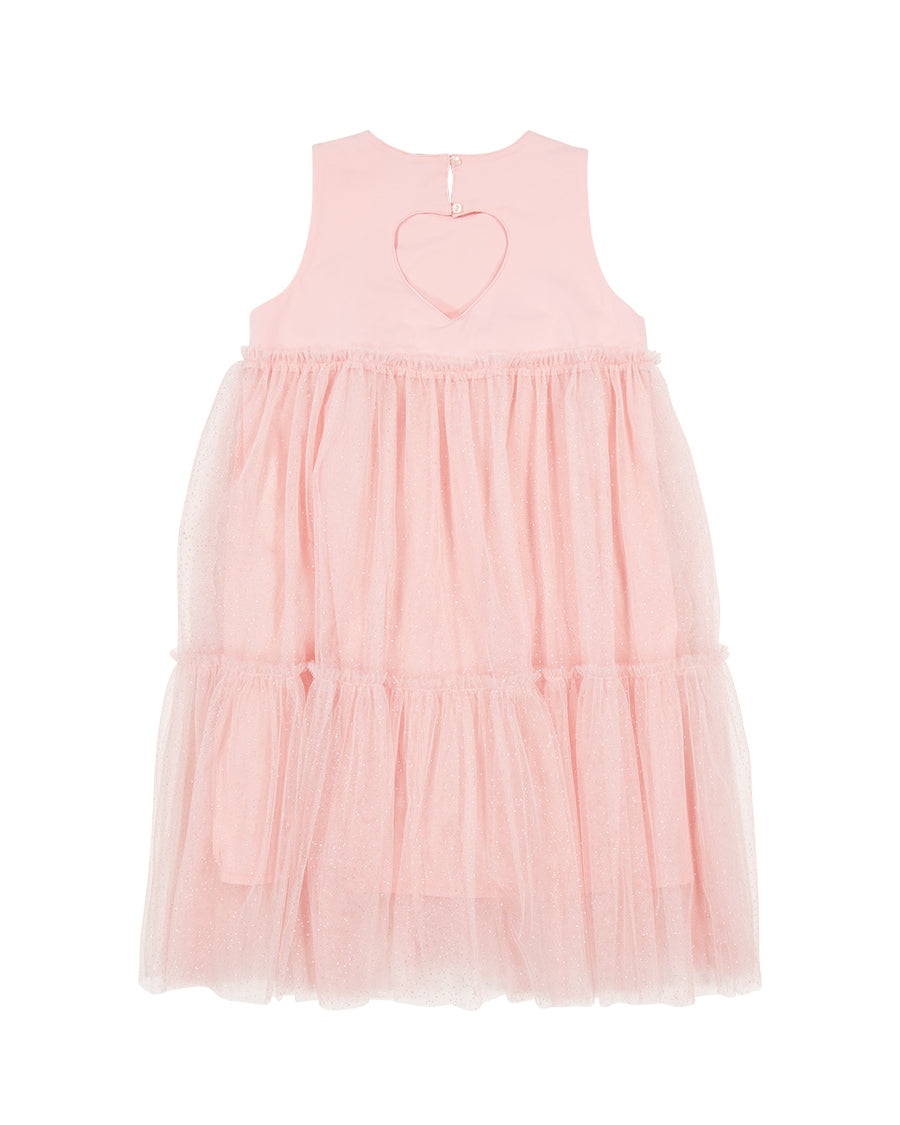 Kissed By Radicool Kids Sparkle Princess Dress Pale Apricot