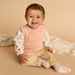 Minihaha Baby Gemma Organic Bobble Knit Vest Vintage Rose