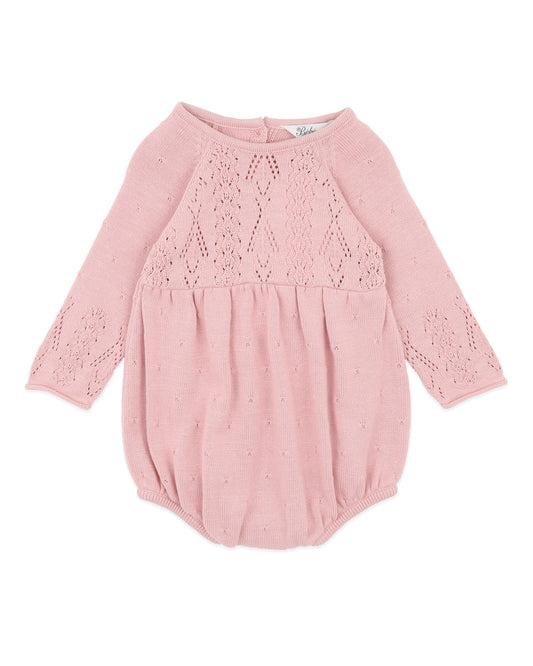 Minihaha Baby Fern Organic Pointelle Knitted Bodysuit Blossom