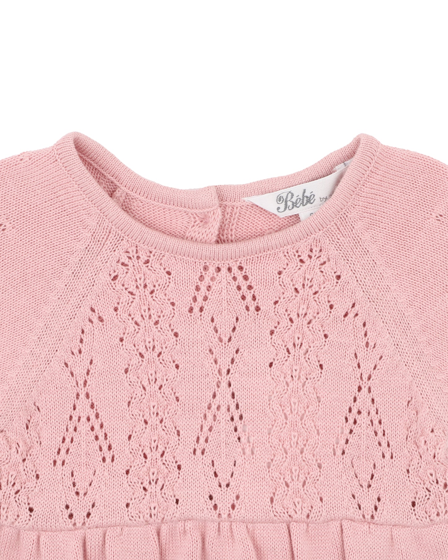 Minihaha Baby Fern Organic Pointelle Knitted Bodysuit Blossom