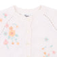 Minihaha Baby Fern Hand Embroidery Organic Cardigan Cloud