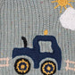 Minihaha Baby Hunter Tractor Knitted Jumper Green Marl