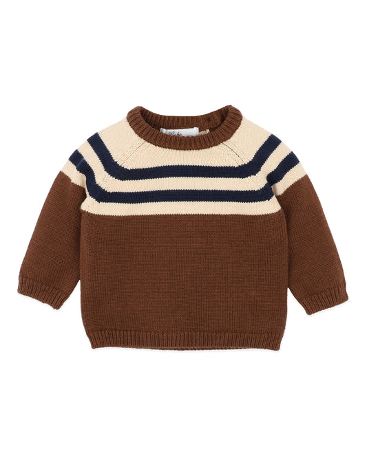 Minihaha Baby Jake Raglan Stripe Knitted Jumper