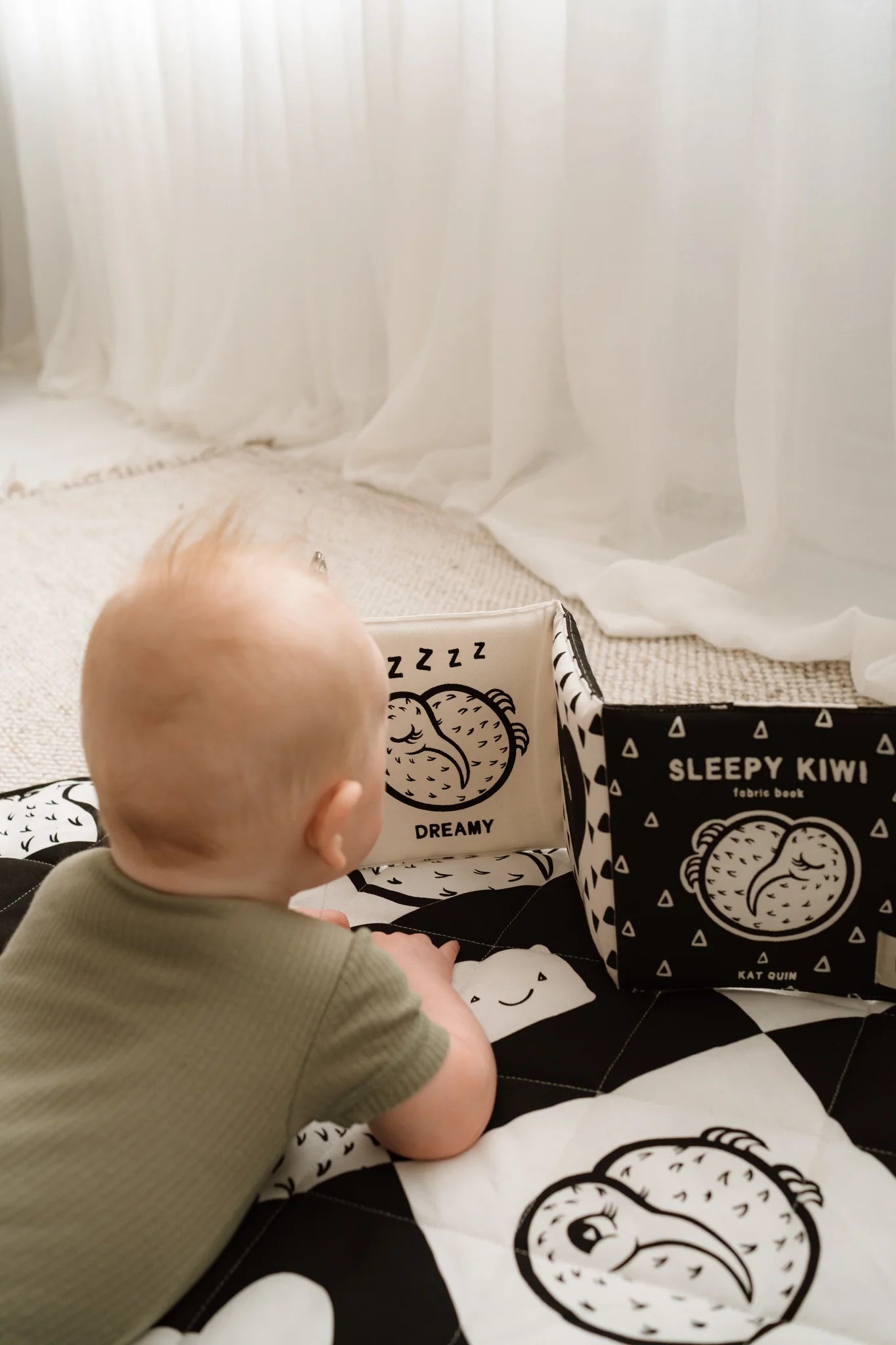 Sleepy Kiwi Fabric Book