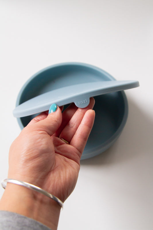 Zazi Clever Plate with lid Sky