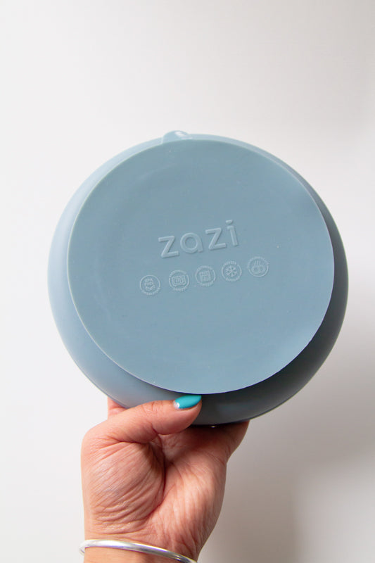 Zazi Clever Plate with lid Sky