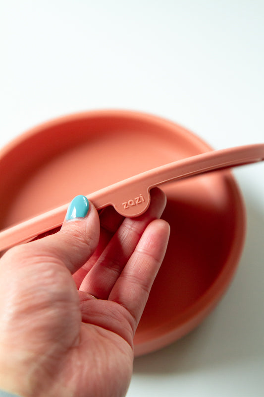 Zazi Clever Plate with lid Blush