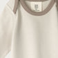 Babu Organic Cotton Long Sleeve Bodysuit Oat Contrast