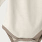 Babu Organic Cotton Long Sleeve Bodysuit Oat Contrast