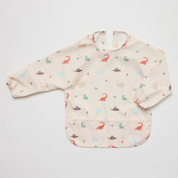 Over the Dandelions Waterproof Longsleeve Bib Dinosaur