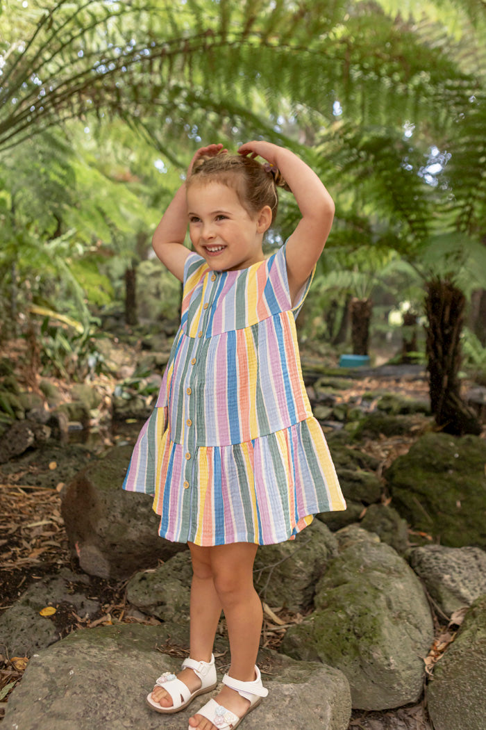 Milky Fiesta Crinkle Dress