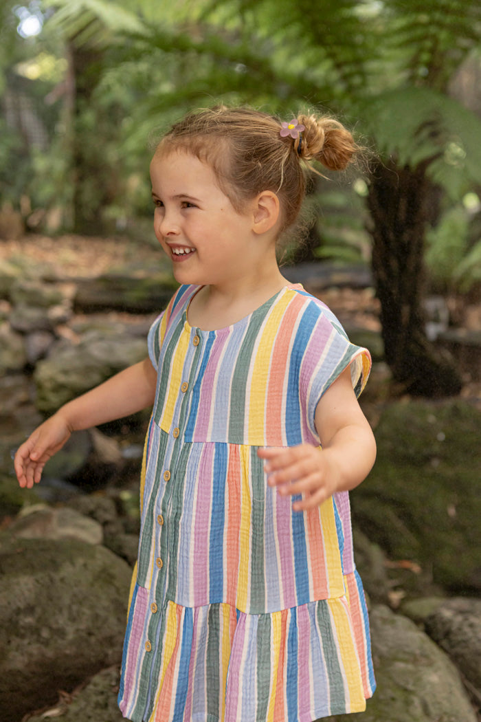 Milky Fiesta Crinkle Dress