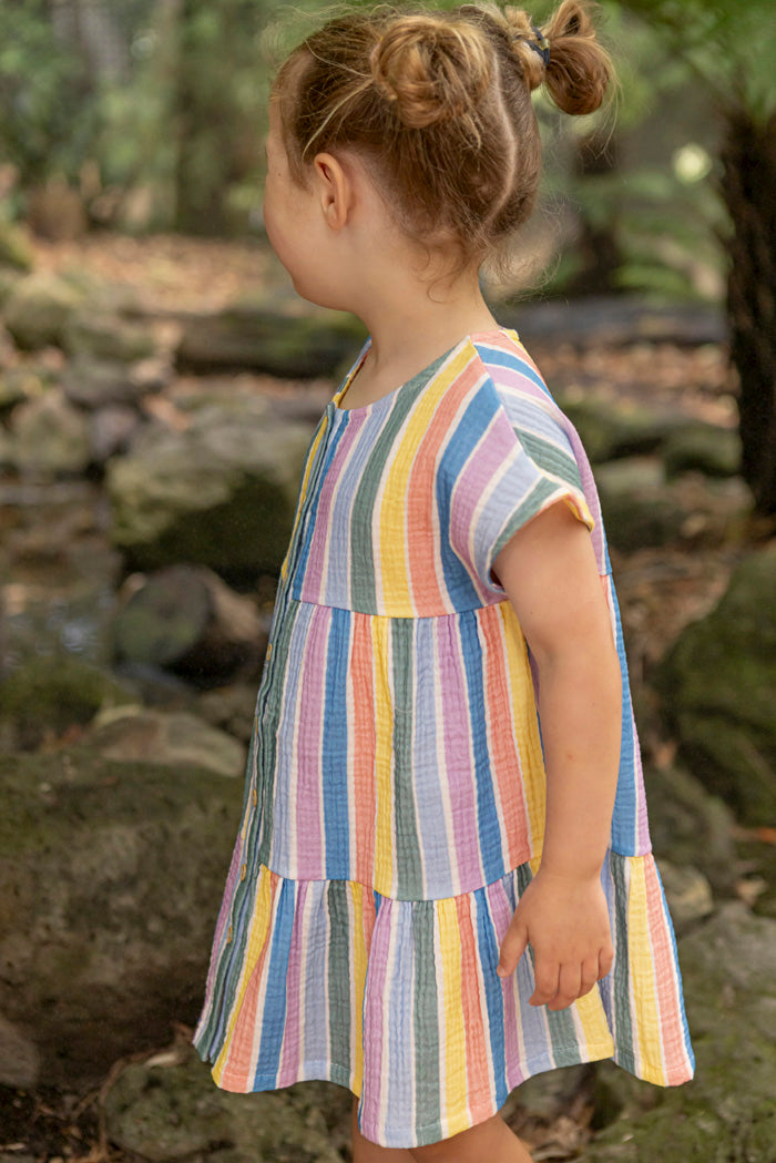 Milky Fiesta Crinkle Dress