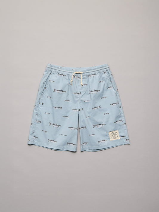 Just Another Fisherman Mini Mullet Shorts Sterling Blue