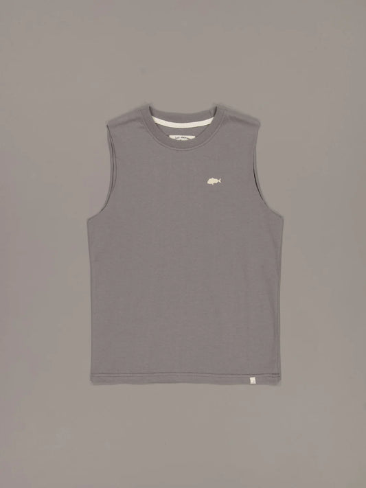 Just Another Fisherman Mini Stamp Tank Grey