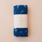 Fox & Fallow Forget-Me-Not Navy Organic Muslin Wrap