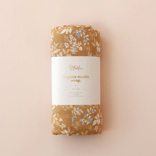 Fox & Fallow Gold Holly Organic Muslin Wrap