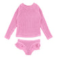 Minihaha Peony Crinkle Long Sleeve Rash Set