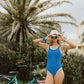 Minihaha Cobalt Blue/White Crinkle Swimsuit