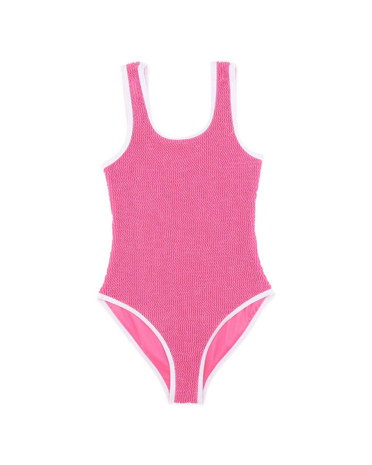 Minihaha Bubblegum/White Crinkle Swimsuit