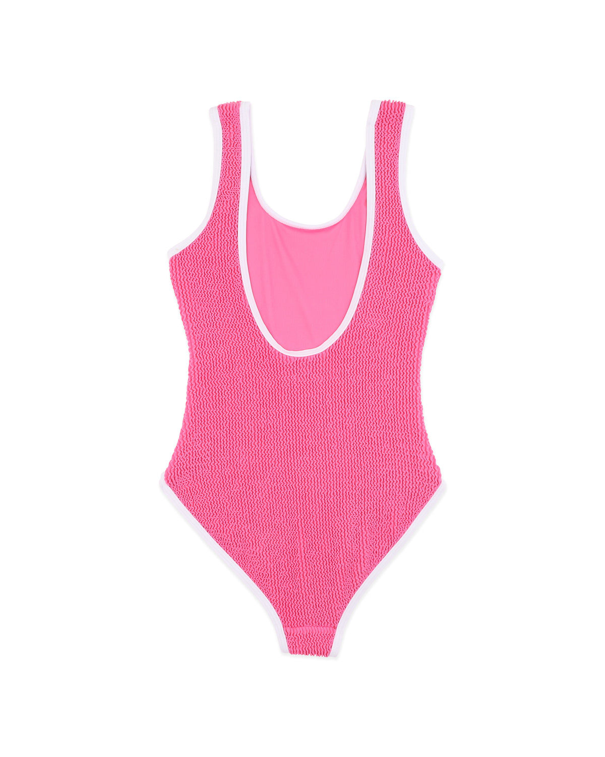 Minihaha Bubblegum/White Crinkle Swimsuit