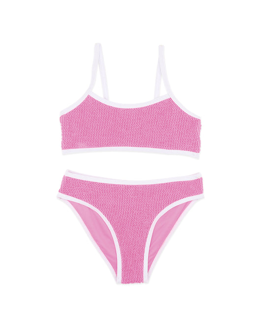 Minihaha Peony/White Crinkle Bikini
