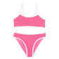 Minihaha Bubblegum/White Crinkle Bikini