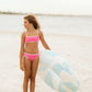 Minihaha Bubblegum/White Crinkle Bikini