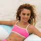 Minihaha Bubblegum/White Crinkle Bikini