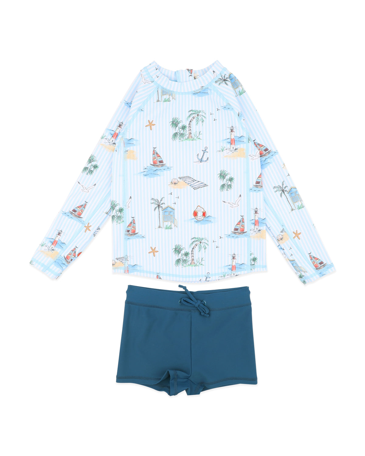 Minihaha Nikolai Long Sleeve Rashie & Trunk Set