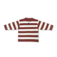 Grown Organic Knitted Striped Long Sleeve Tee Maroon