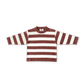 Grown Organic Knitted Striped Long Sleeve Tee Maroon