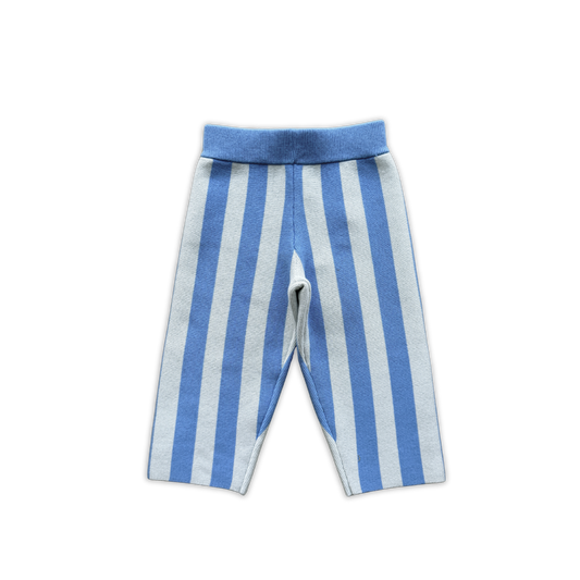 Grown Organic Milano Stripe Knit Pant Cobalt Ice