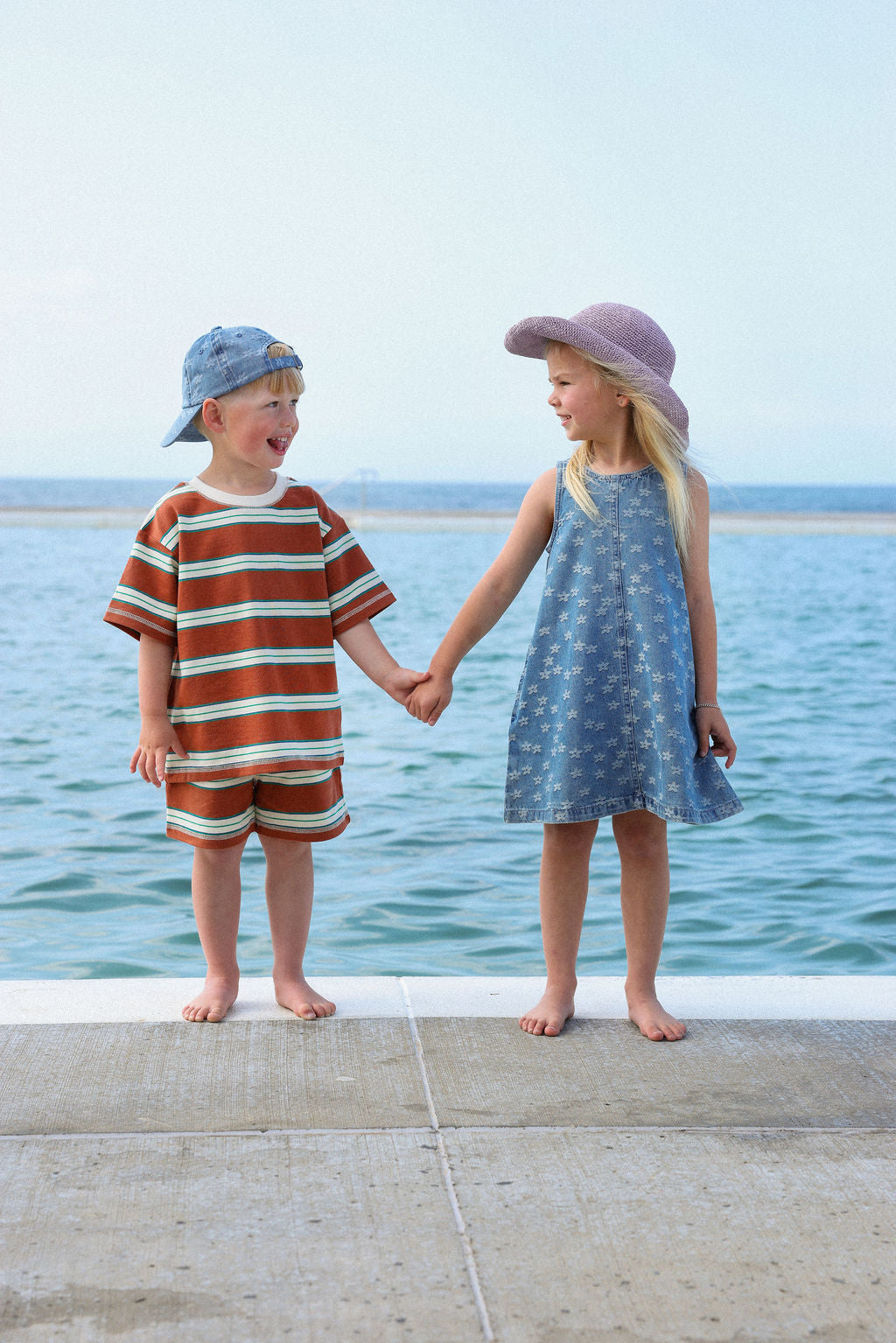 Grown Cotton Sports Stripe Shorts Acorn