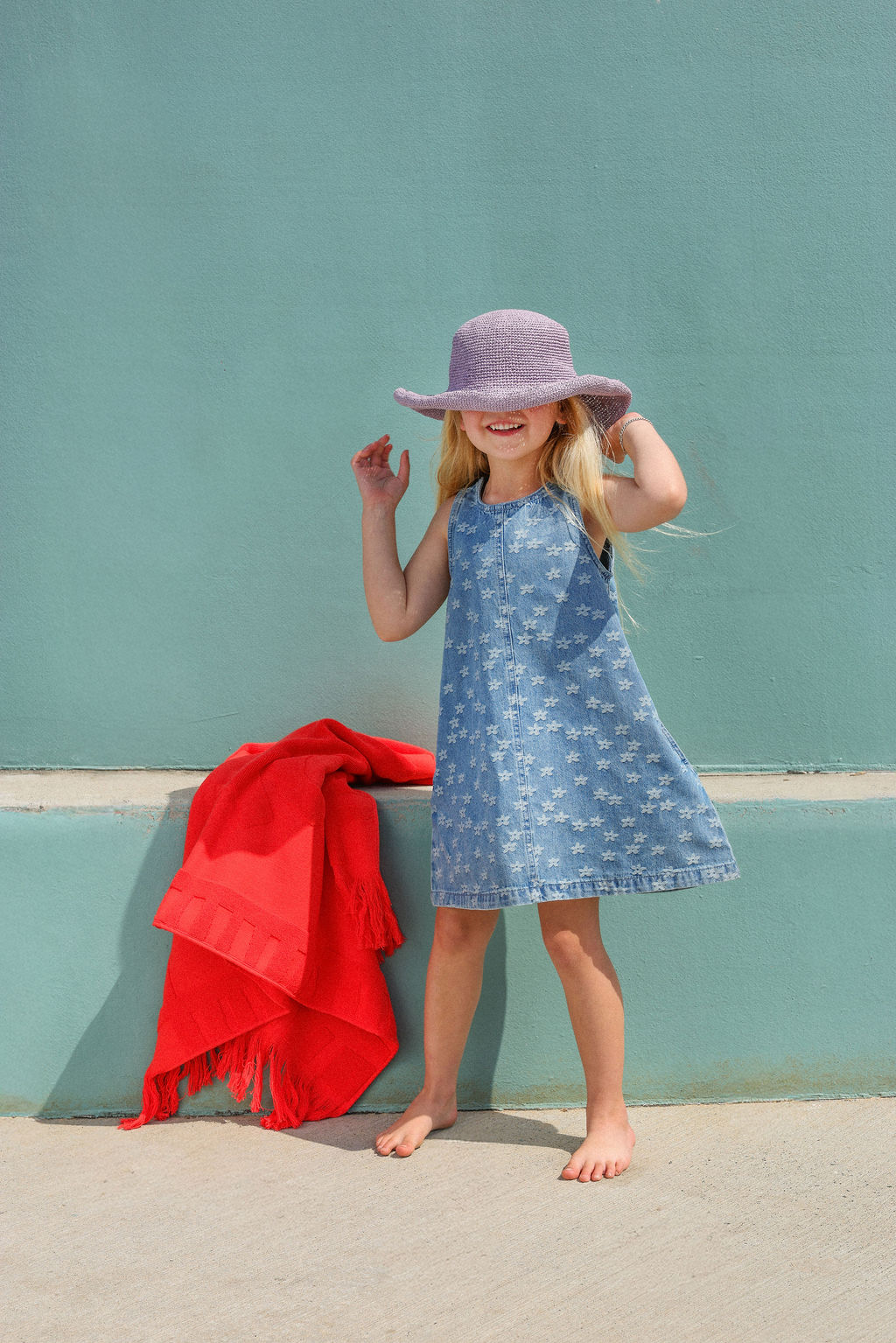 Grown Daisy Denim Shift Dress