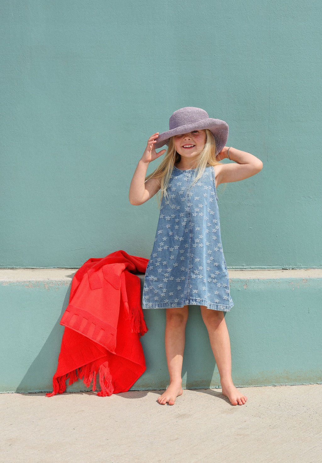 Grown Daisy Denim Shift Dress