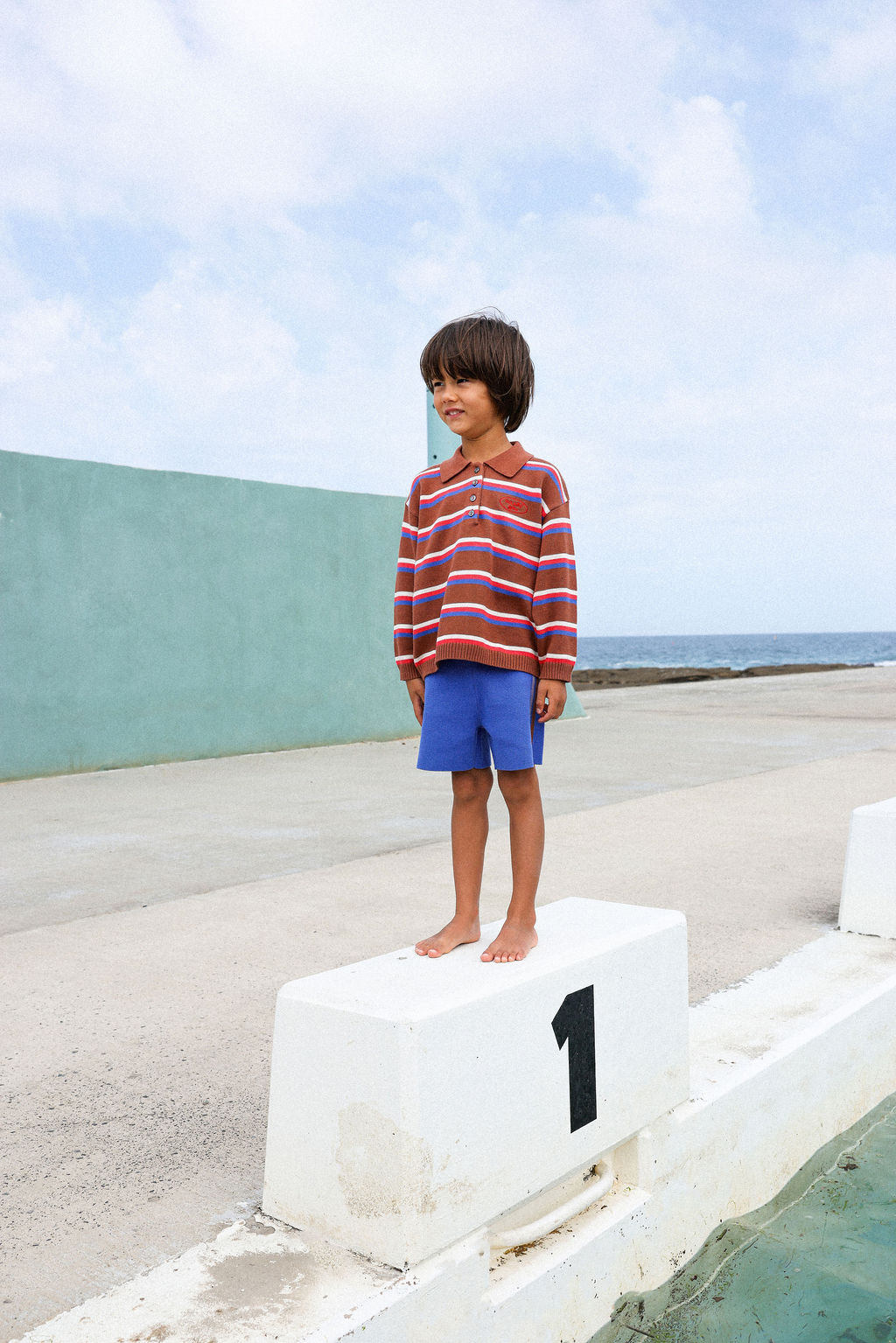 Grown Organic Knitted Milano Shorts Ultramarine