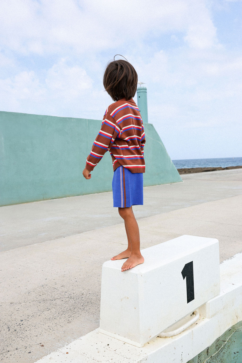 Grown Organic Knitted Milano Shorts Ultramarine