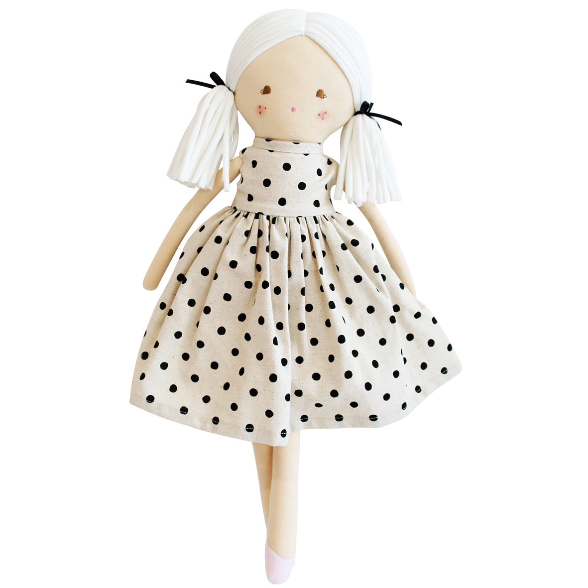 Frankie Doll Black Linen Spot