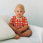 Nature Baby Summer Sleepy Suit Red Crispin Check