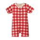 Nature Baby Summer Sleepy Suit Red Crispin Check