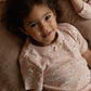 Nature Baby Shortie Pyjama Set Flora Stamp Rose Dust Print