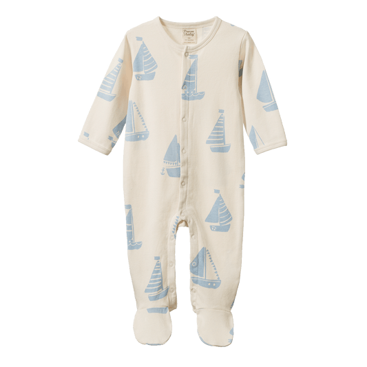 Nature Baby Stretch & Grow Regatta Blue Print