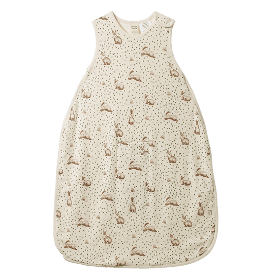 Nature Baby Cotton & Merino Sleeping Bag Rabbitty Print