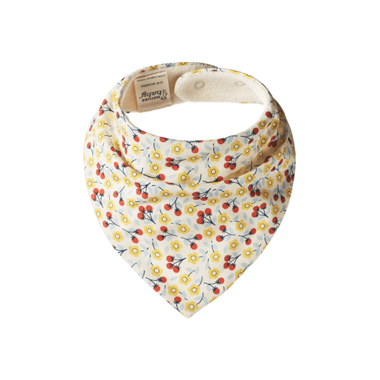 Nature Baby Triangle Bib Kitchen Garden Print