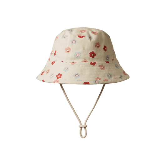 Nature Baby Bucket Sunhat Petite Flora Stamp Print