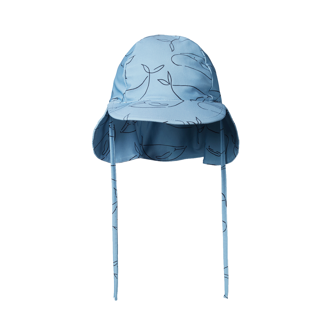 Nature Baby Dash Hat Swim Blue Whale Print