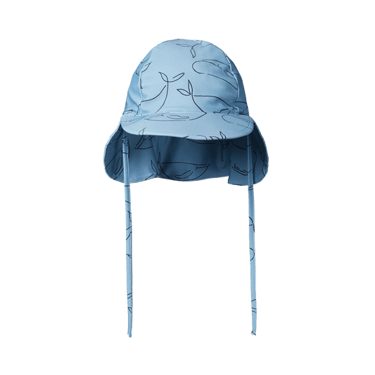 Nature Baby Dash Hat Swim Blue Whale Print
