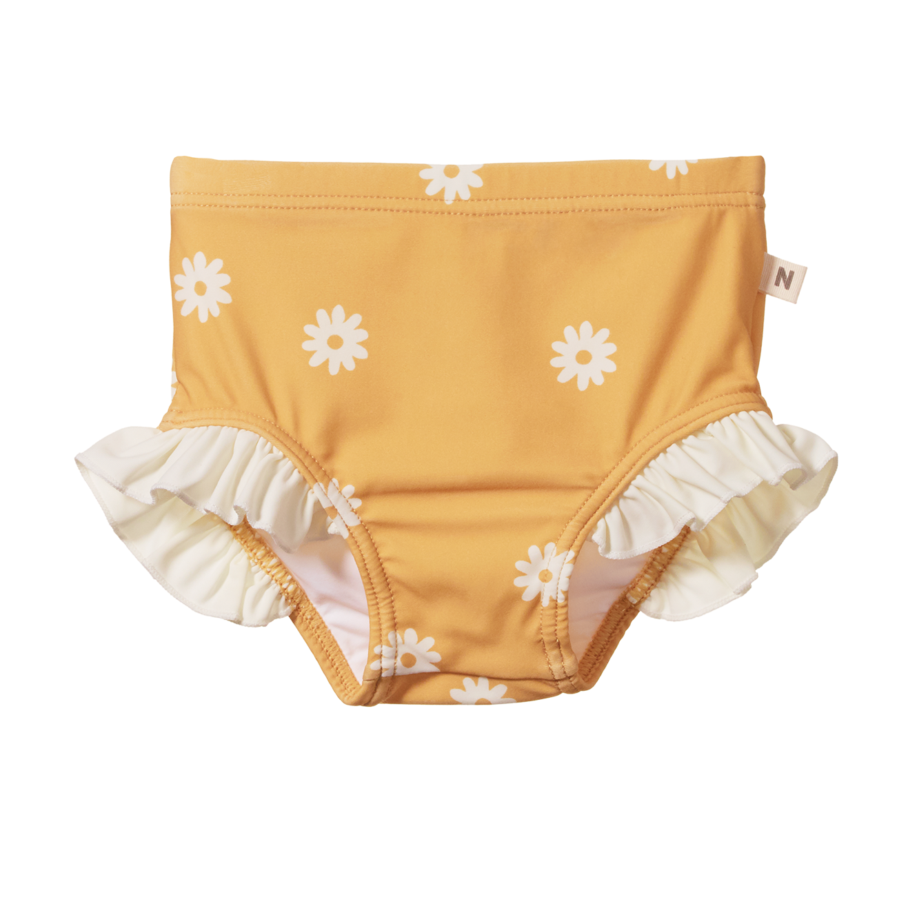 Nature Baby Ruffle Swim Shorts Chamomile Sunshine Print