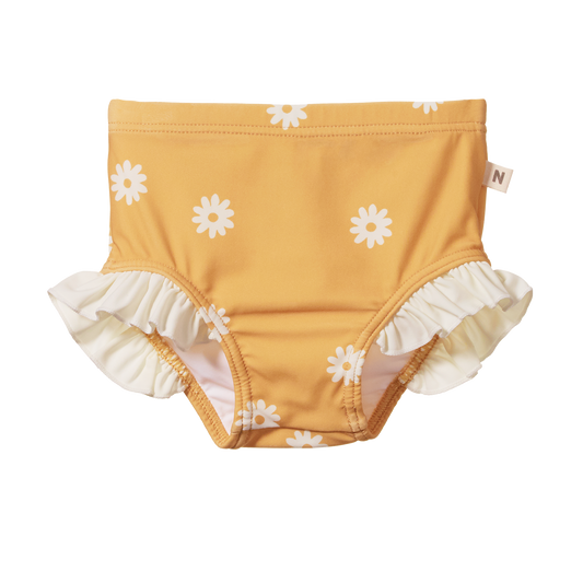 Nature Baby Ruffle Swim Shorts Chamomile Sunshine Print